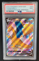 Charizard V SWSH050 PSA 9 MINT Elite Trainer Pokemon Graded Card
